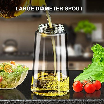 Oil Dispenser Bottle for Kitchen, 2 in 1 Olive Oil Sprayer and Oil Dispenser, Oil Spray Bottle 500ML/ 17OZ for Cooking, Kitchen, BBQ, Air Fryer, Salad, Baking(1pcs Black) Utensils Traditional