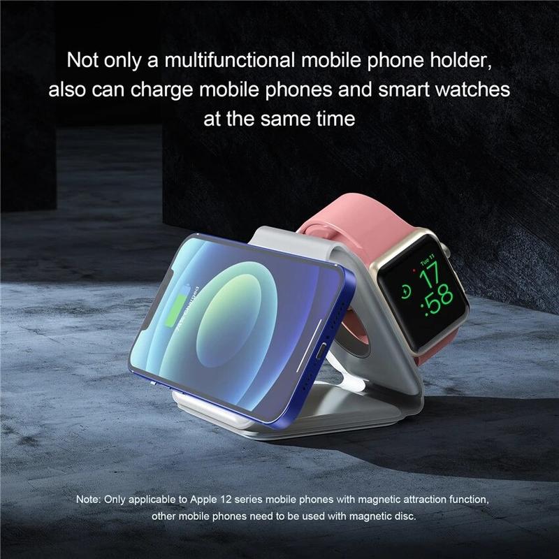 【SG Stock】3 in 1 15W Wireless Magnetic Charger Folding Multi Device Charger For iP14