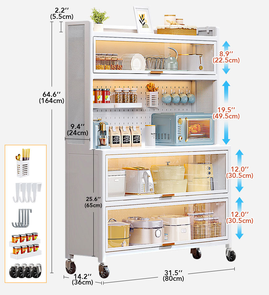 Metal Kitchen Pantry Storage Cabinet