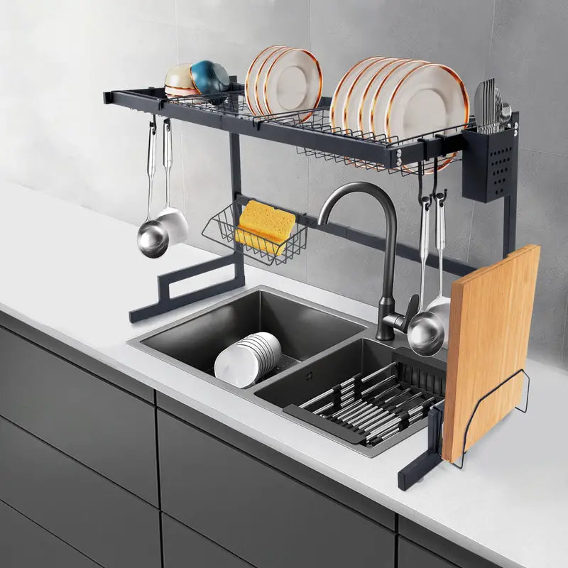 Multi Functional Dish Rack Kitchen Sink Drain Rack