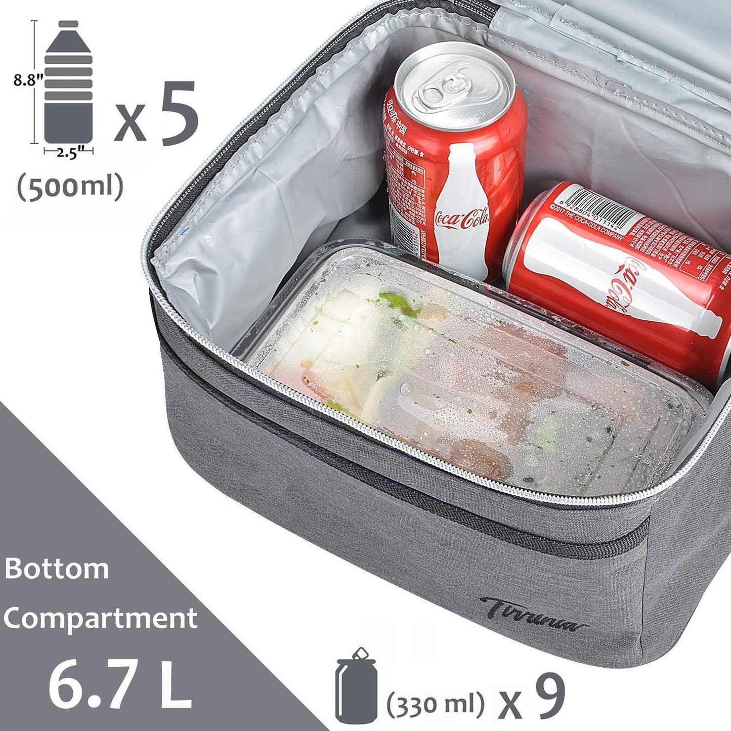 Men's Lunch Box, Insulated Lunch Bag for Women/Men, Leakproof Lunch Cooler Bag, Lunch Tote Bag