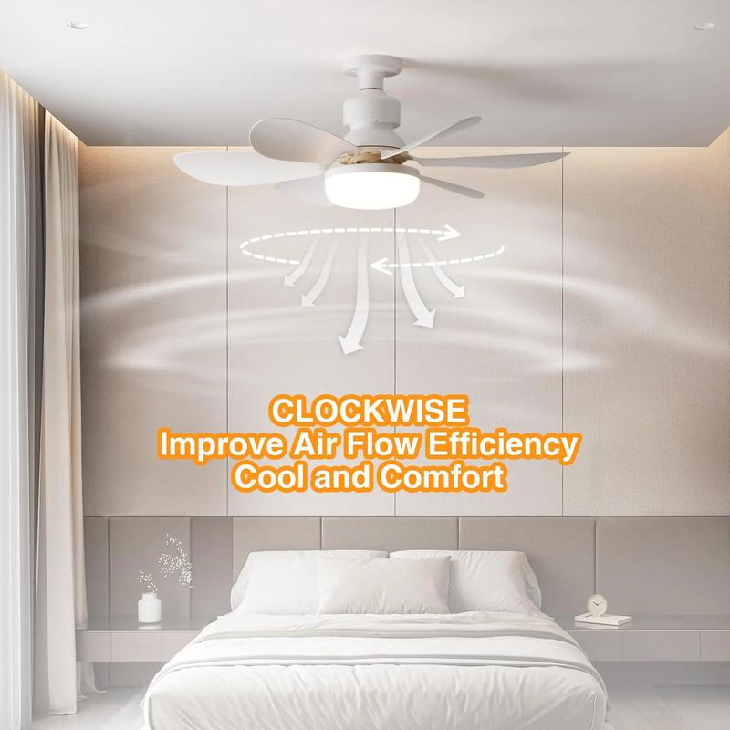 Socket Fan Light Original - Cool Light LED – Ceiling Fans with Lights and Remote Control, Replacement for Lightbulb - Bedroom, Kitchen, Living Room,1000 Lumens / 5000 Kelvins As Seen On TV