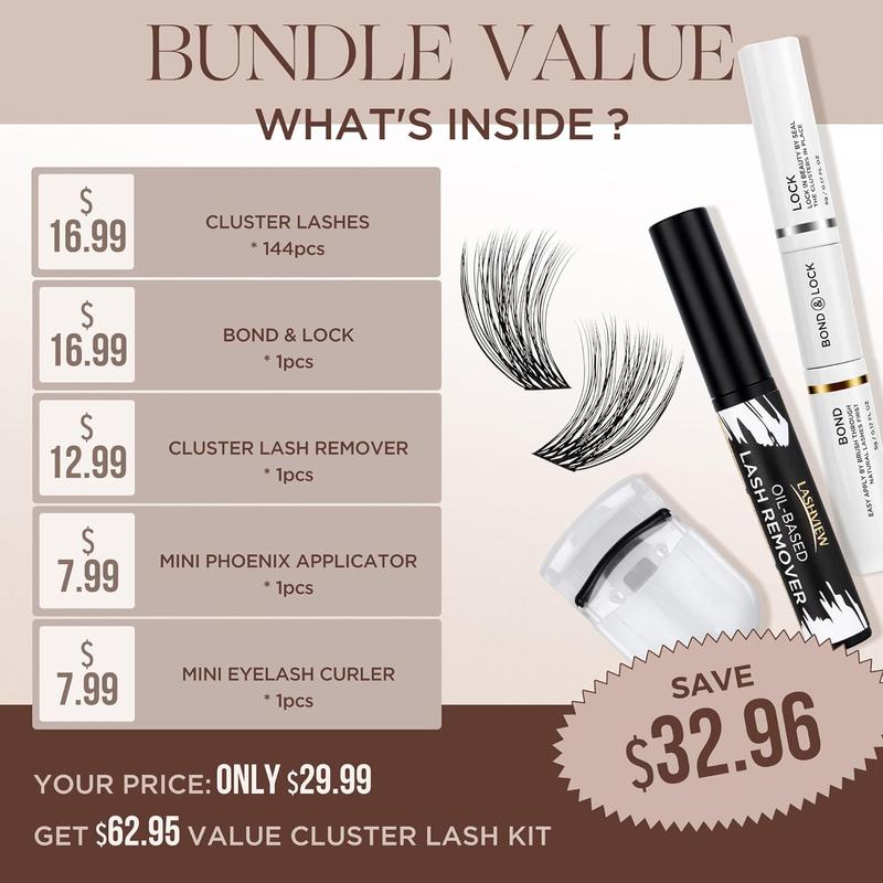 LASHVIEW DIY Cluster Lashes Kit with lash bond SEAL