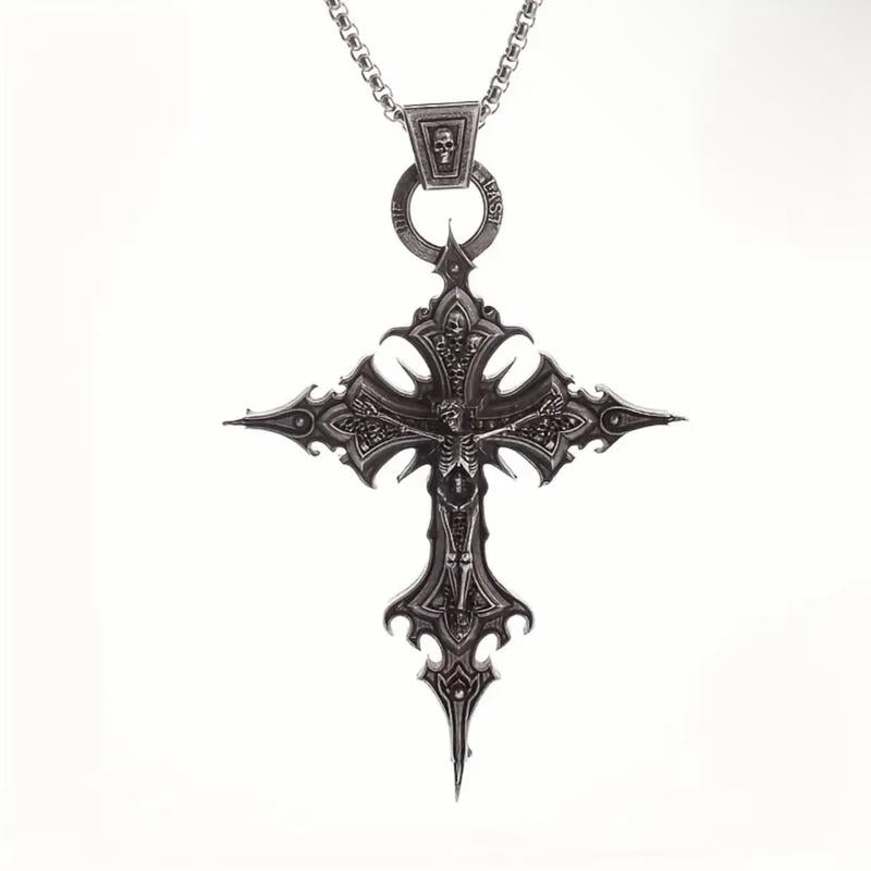 Slained King Cross Necklace Male