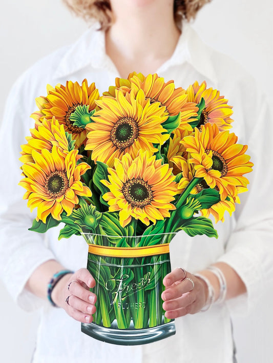 Sunflowers in Clear Vase