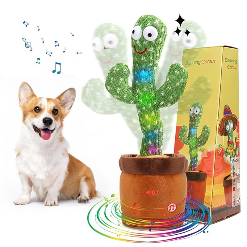 Talking Cactus Toys for Dog,Dancing Cactus Mimicking Pet Repeat What You Say,Gift for Dogs and Cats