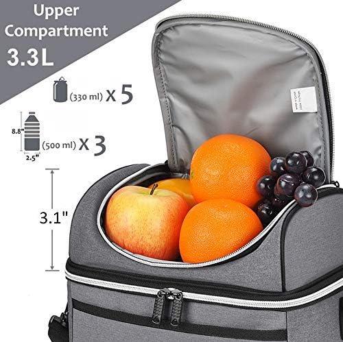 Men's Lunch Box, Insulated Lunch Bag for Women/Men, Leakproof Lunch Cooler Bag, Lunch Tote Bag