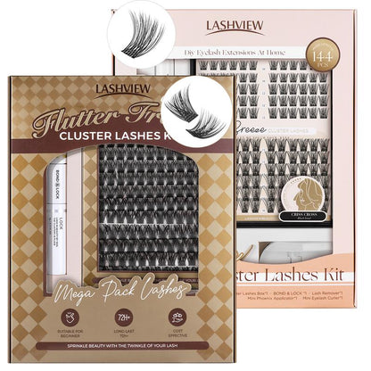 LASHVIEW DIY Cluster Lashes Kit with lash bond SEAL