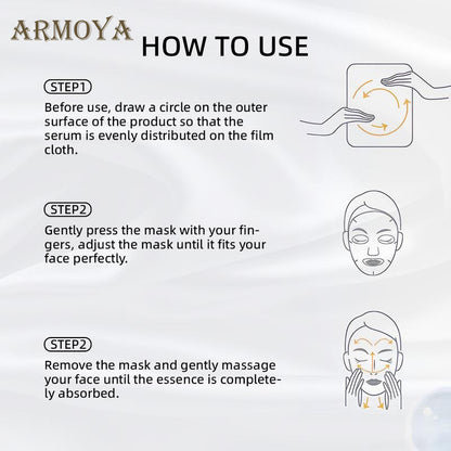 【ARMOYA】Deep Collagen Anti-Wrinkle Lifting Mask for Skincare and Skin Repair-Revolutionize Your Skincare Routine | Power Boosting Mask|Deep Collagen Mask |Original Collagen facial mask 5pcs Skincare Hydrate Skin Repair Comfort Rejuvenating