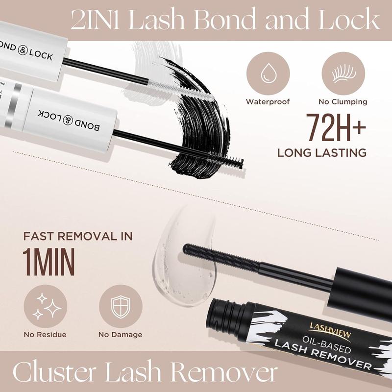 LASHVIEW DIY Cluster Lashes Kit with lash bond SEAL