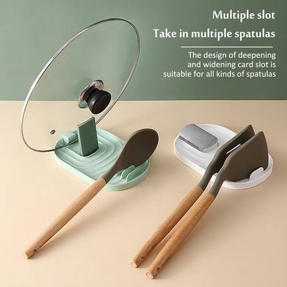 Pot Lid Rack & Spatula Storage