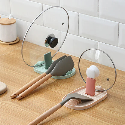 Pot Lid Rack & Spatula Storage