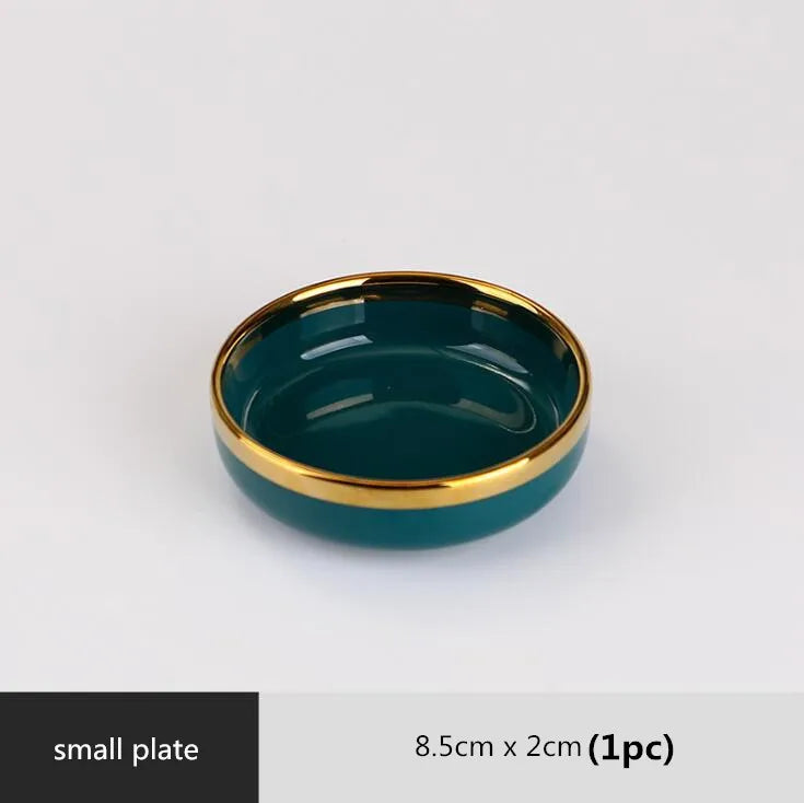 Luxurious Green Porcelain Dinnerware Set