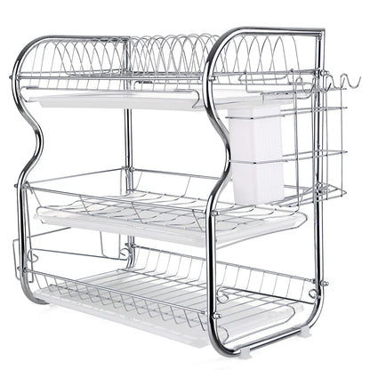 Multi-functional 3-Tier Dish Rack