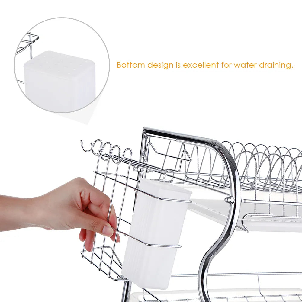 Multi-functional 3-Tier Dish Rack