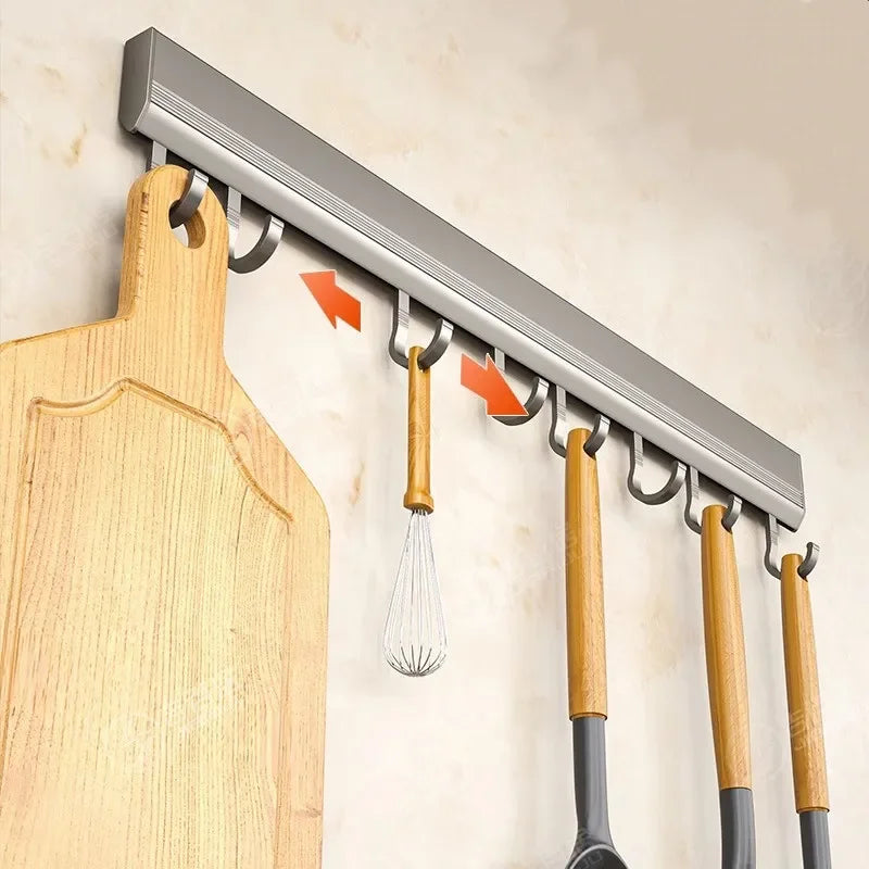 Wall Mounted Utensils Hooks Rack