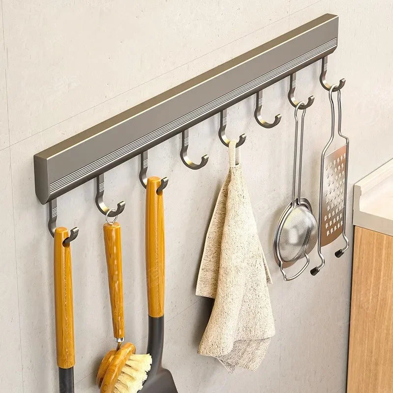 Wall Mounted Utensils Hooks Rack