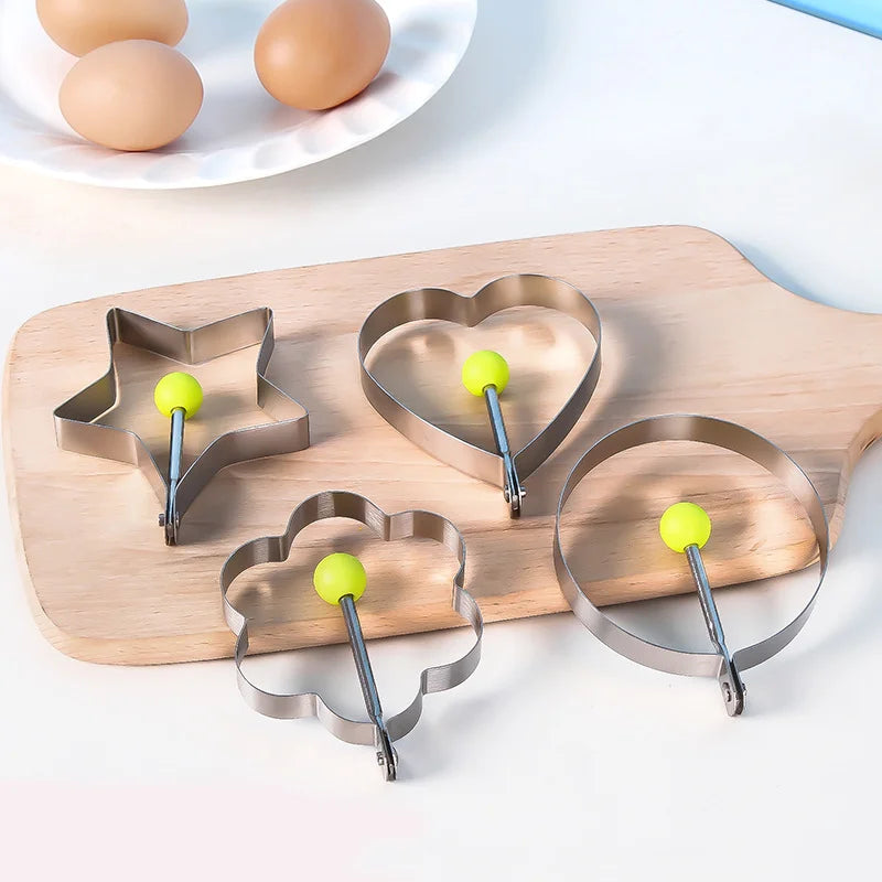 Stainless Steel 5Style Fried Egg Pancake Shaper Omelette Mold Mould Frying Egg Cooking Tools Kitchen Accessories Gadget Rings