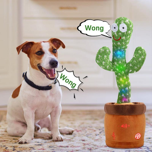 Talking Cactus Toys for Dog,Dancing Cactus Mimicking Pet Repeat What You Say,Gift for Dogs and Cats