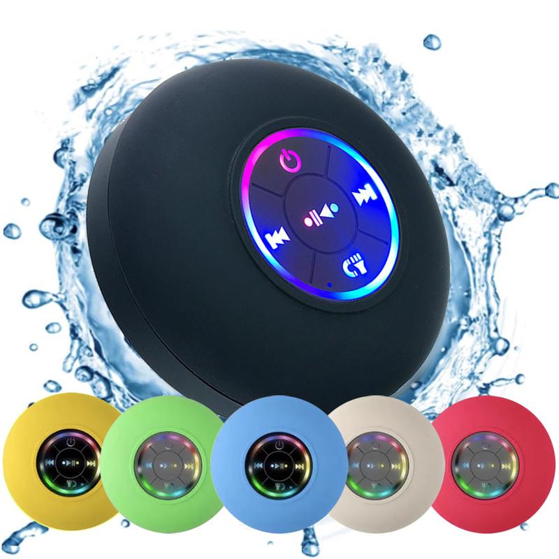 Waterproof Speaker, Portable, Bluetooth, RGB light, Subwoofer, Rechargeable Wireless Colorful Speaker