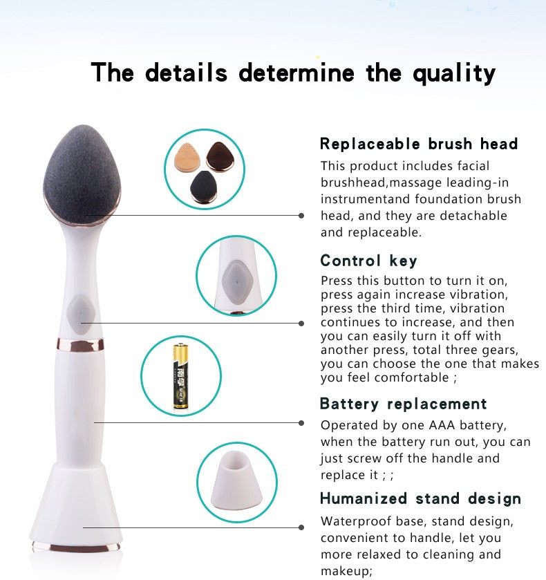 Three-in-one multifunctional face wash brush