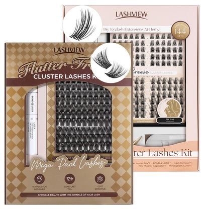 LASHVIEW DIY Cluster Lashes Kit with lash bond SEAL