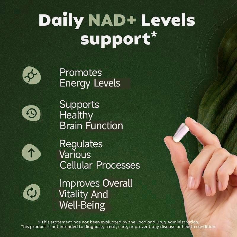 (1 Bottle)VitaGems™ NAD+ Anti-Aging Supplement for Skin Health, Energy, and Focus - Premium Wellness Dietary Support