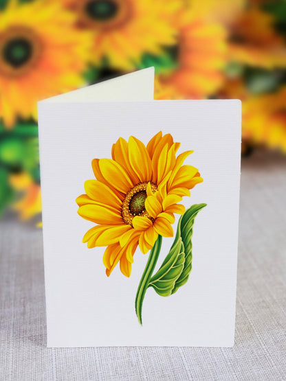 Sunflowers in Clear Vase