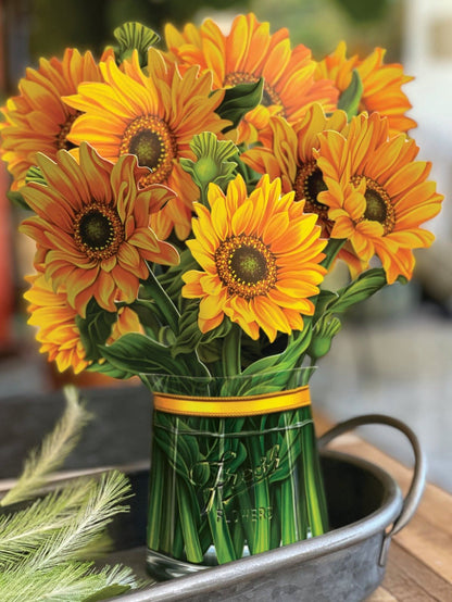 Sunflowers in Clear Vase